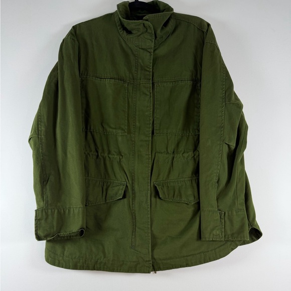 Universal Thread Size L Dark Green Full Zip Utility Military Field Jacket - Picture 4 of 11